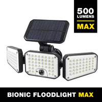 Bell and Howell Solar Lights Lampe solaire d'extérieur Bionic, projecteur LED impermeable à detecteur de mouvement