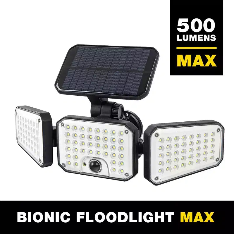 Bell and Howell Solar Lights Lampe solaire d'extérieur Bionic, projecteur LED impermeable à detecteur de mouvement