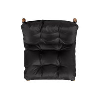 Fauteuil d'appoint moderne du milieu du siècle Jennifer Taylor Home Oxford 26.5 en cuir, cuir noir de jais