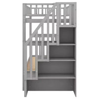 Whisen lit superposé en bois avec lit gigogne et escalier de rangement