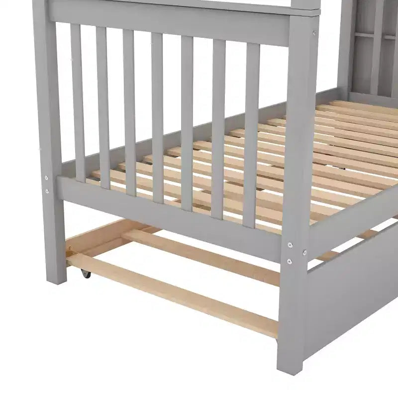 Whisen lit superposé en bois avec lit gigogne et escalier de rangement
