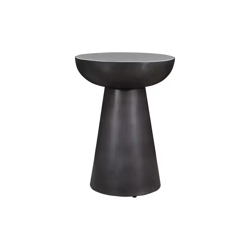 Jofran, Table d'appoint piédestal ronde en marbre et fer de luxe moderne, collection Circularity, 15