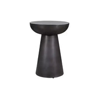 Jofran, Table d'appoint piédestal ronde en marbre et fer de luxe moderne, collection Circularity, 15