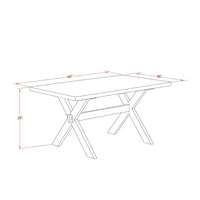 Table à manger HomeStock style X 36X60 po