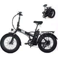 Vélo électrique pour adultes, E-Bike pliant avec pneus larges 20 x 4,0, batterie amovible 48 V et 7 vitesses, idéal pour les trajets quotidiens