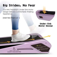 EGOFIT Walker Pro M1 - Rose Sakura, Tapis de marche sous bureau, Inclinaison de 5 %, Écran LCD
