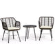 UPTIOT 3 Piece Wicker/rattan Seating Group With Cushions