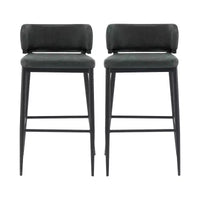 Christopher Knight Home Carolyn Tabourets de bar industriels en métal et similicuir (lot de 2)