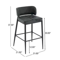 Christopher Knight Home Carolyn Tabourets de bar industriels en métal et similicuir (lot de 2)