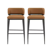 Christopher Knight Home Carolyn Tabourets de bar industriels en métal et similicuir (lot de 2)