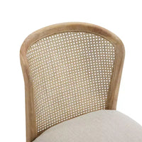 Christopher Knight Home Chaise de salle à manger Whim en bois d'hévéa avec dossier en rotin