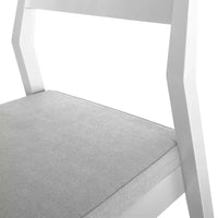 Plank+Beam Lot de 2 chaises de salle à manger modernes, Chaise de cuisine avec siège rembourré, Chaise rembourrée en bois massif pour bureau et salon, Blanc/Crème