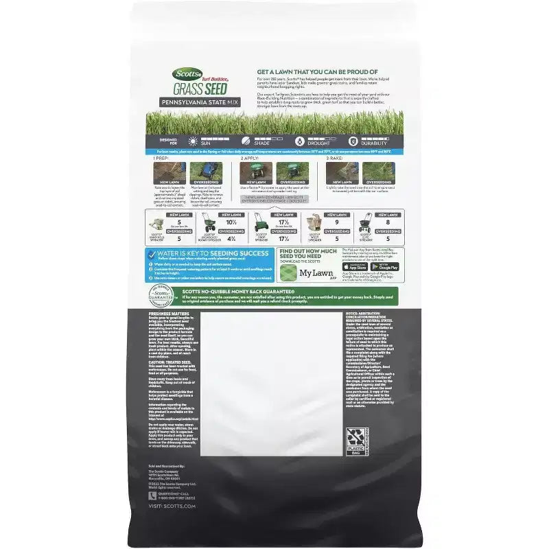 Scotts Turf Builder Graines de gazon Mélange pour la Pennsylvanie est un mélange de qualité supérieure conçu pour la Pennsylvanie.