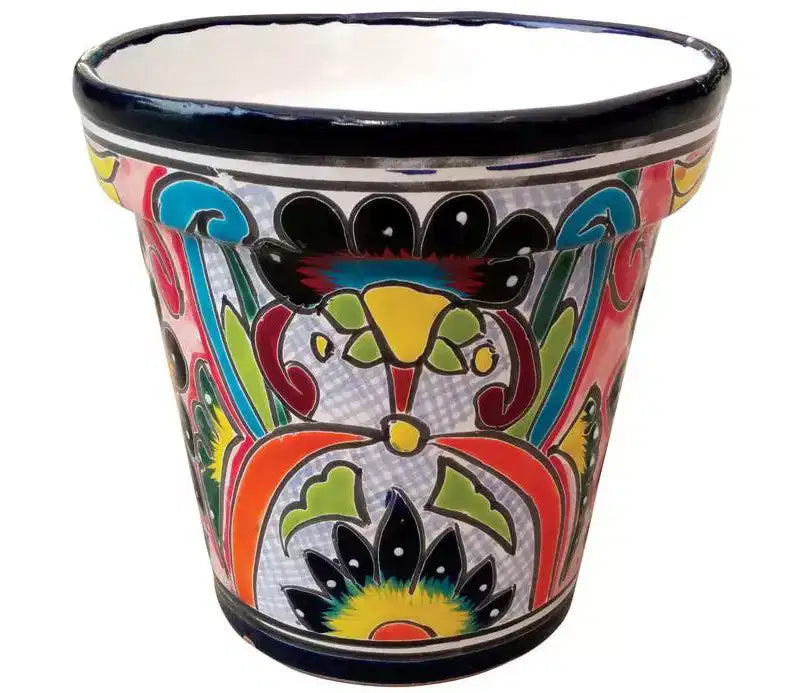 Avera Products Talavera - Jardinière en céramique - 25,4 cm - Multicolore - Lot de 4