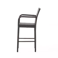 GDFStudio Conquista Tabourets de bar d'extérieur en osier 30 pouces (lot de 2)