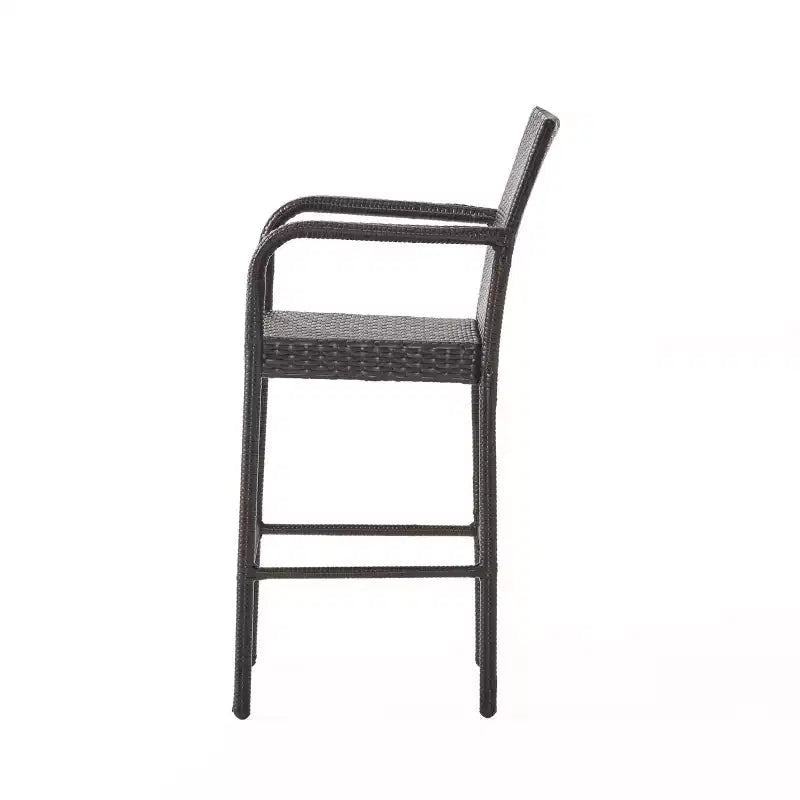GDFStudio Conquista Tabourets de bar d'extérieur en osier 30 pouces (lot de 2)