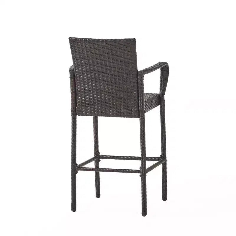 GDFStudio Conquista Tabourets de bar d'extérieur en osier 30 pouces (lot de 2)
