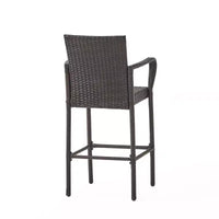 GDFStudio Conquista Tabourets de bar d'extérieur en osier 30 pouces (lot de 2)