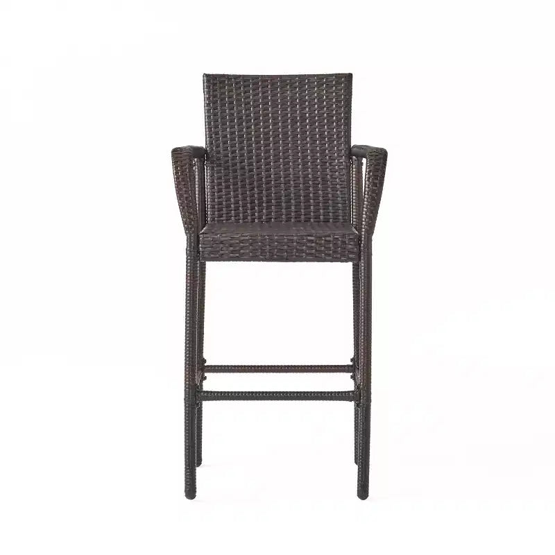 GDFStudio Conquista Tabourets de bar d'extérieur en osier 30 pouces (lot de 2)