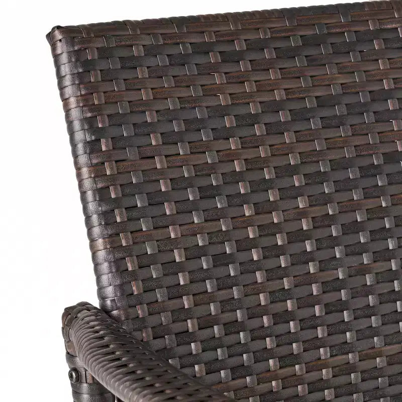 GDFStudio Conquista Tabourets de bar d'extérieur en osier 30 pouces (lot de 2)