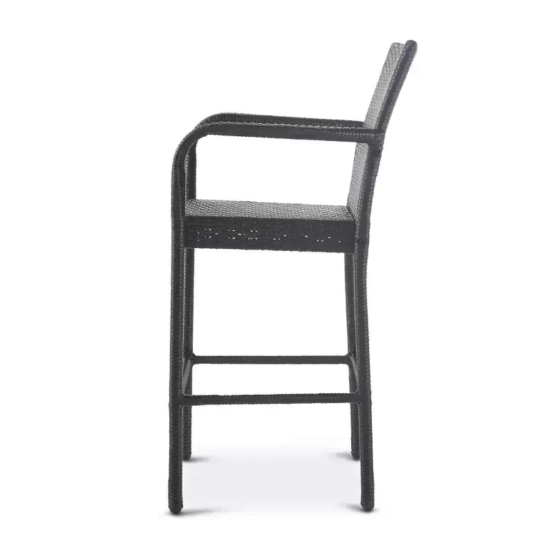 GDFStudio Conquista Tabourets de bar d'extérieur en osier 30 pouces (lot de 2)