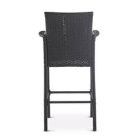 GDFStudio Conquista Tabourets de bar d'extérieur en osier 30 pouces (lot de 2)