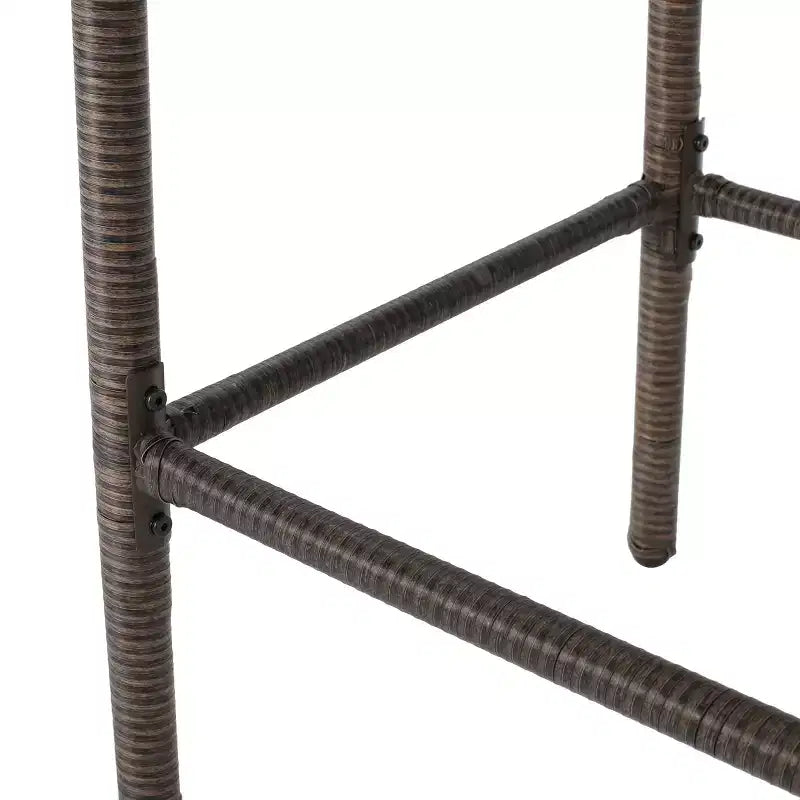 GDFStudio Conquista Tabourets de bar d'extérieur en osier 30 pouces (lot de 2)