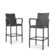 GDFStudio Conquista Tabourets de bar d'extérieur en osier 30 pouces (lot de 2)