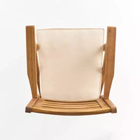GDFStudio Baia Tabourets de bar d'extérieur en bois d'acacia de 74 cm avec coussin (Lot de 2)