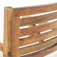 GDFStudio Baia Tabourets de bar d'extérieur en bois d'acacia de 74 cm avec coussin (Lot de 2)