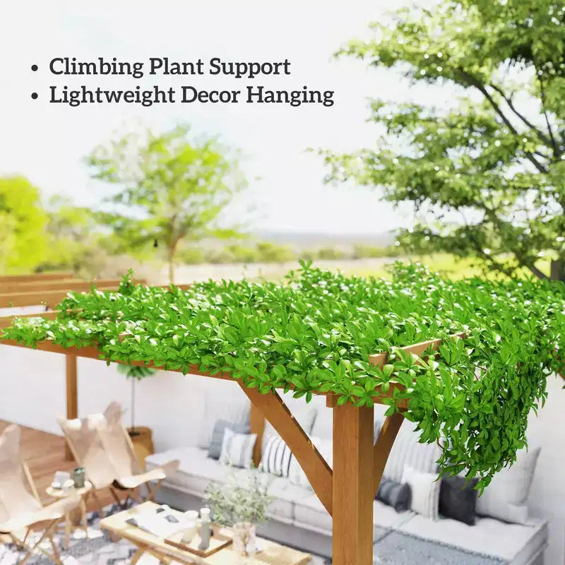 Pergola d'extérieur Outsunny, Tonnelle en bois avec treillis pour vigne et structure stable, Marron foncé
