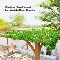 Pergola d'extérieur Outsunny, Tonnelle en bois avec treillis pour vigne et structure stable, Marron foncé