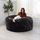 Jaxx 5 Foot Saxx Bean Bag Chair for Adults - Luxe Faux Fur