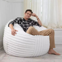 Fauteuil poire Jaxx Saxx 5 pieds pour adultes – Fausse fourrure de luxe