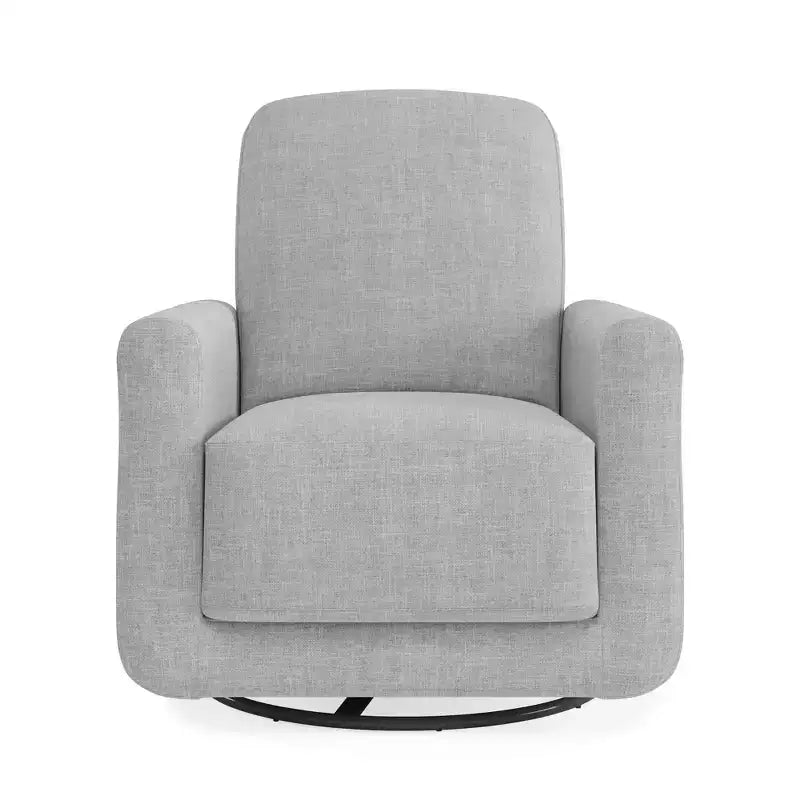 Fauteuil d'appoint pivotant DHP Step avec USB, lin gris clair