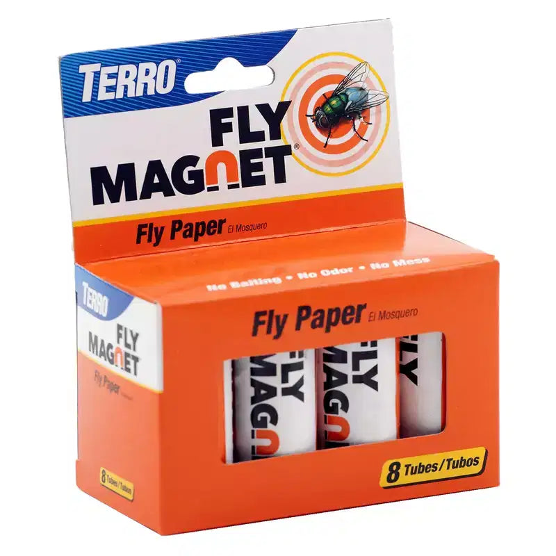 TERRO Papier tue-mouches Fly Magnet - lot de 4 - 8 par lot