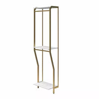 Gwyneth Closet - Tringle de penderie, Faux marbre blanc et Bronze doré