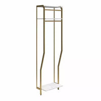 Gwyneth Closet - Tringle de penderie, Faux marbre blanc et Bronze doré