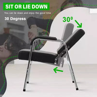 BestMassage Fauteuil de lavage Fauteuil de barbier avec accoudoir en similicuir