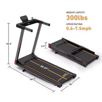 Tapis de course intelligent pliable DeerRun A1 avec inclinaison de 6 % - Compatible Bluetooth et télécommande sans fil
