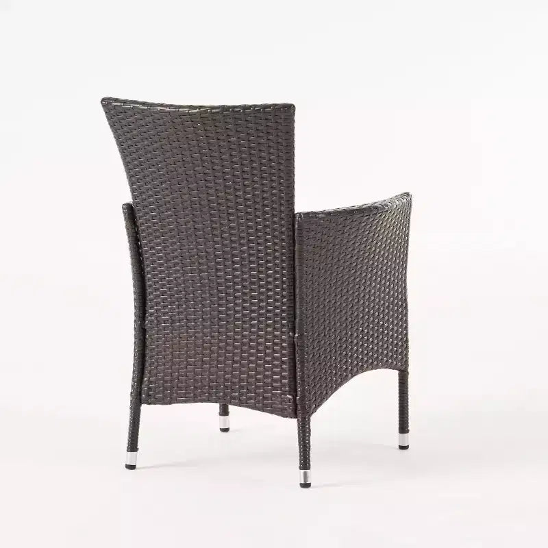 GDFStudio Berkeley Ensemble Bistrot 3 Pièces en Bois d'Acacia et Osier