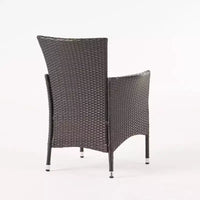 GDFStudio Berkeley Ensemble Bistrot 3 Pièces en Bois d'Acacia et Osier