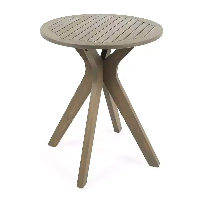 GDFStudio Berkeley Ensemble Bistrot 3 Pièces en Bois d'Acacia et Osier