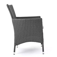 GDFStudio Berkeley Ensemble Bistrot 3 Pièces en Bois d'Acacia et Osier