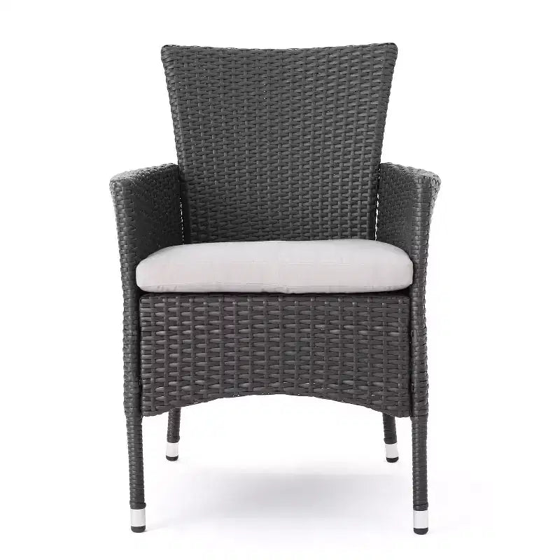 GDFStudio Berkeley Ensemble Bistrot 3 Pièces en Bois d'Acacia et Osier
