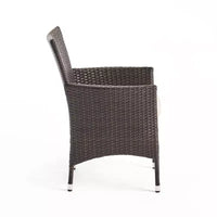 GDFStudio Berkeley Ensemble Bistrot 3 Pièces en Bois d'Acacia et Osier