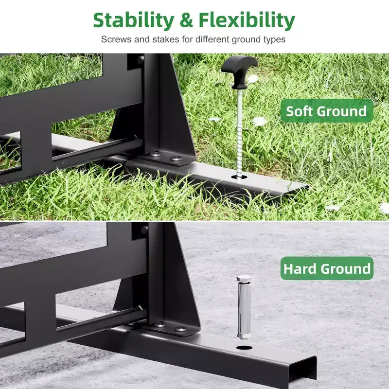 PexFix Ecran d'intimite d'extérieur en arche 72 po x 47 po, panneau separateur en acier galvanise noir