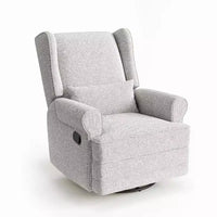 Fauteuil inclinable pivotant Heynemo, fauteuil à bascule confortable avec oreiller et repose-pieds, fauteuil à bascule pivotant pour chambre à coucher, chambre de bébé