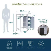 Mini-réfrigérateur de rangement de style casier métallique Novogratz Cache