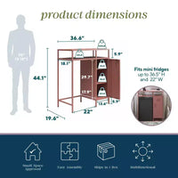 Mini-réfrigérateur de rangement de style casier métallique Novogratz Cache